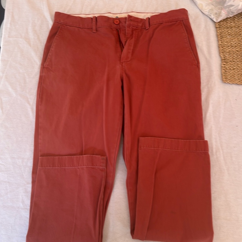 J Crew Red Nantucket Red Pants 34x30, used, light wear